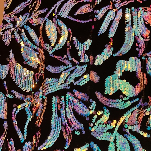 Size 10 Velvet Sequin prom dress - Picture 5 of 9